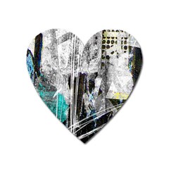 Urban Funk Magnet (heart) by ArtistRoseanneJones