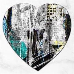 Urban Funk Jigsaw Puzzle (heart) by ArtistRoseanneJones