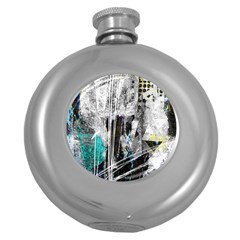 Urban Funk Hip Flask (round) by ArtistRoseanneJones