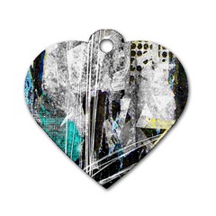 Urban Funk Dog Tag Heart (one Sided)  by ArtistRoseanneJones