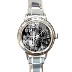 Urban Graffiti Round Italian Charm Watch