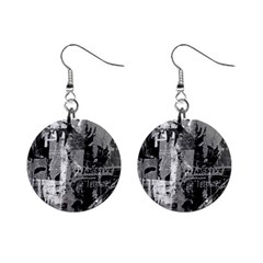 Urban Graffiti Mini Button Earrings