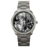 Urban Graffiti Sport Metal Watch Front