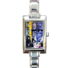 Urban Grunge Rectangular Italian Charm Watch