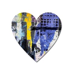 Urban Grunge Magnet (heart) by ArtistRoseanneJones