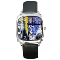 Urban Grunge Square Leather Watch