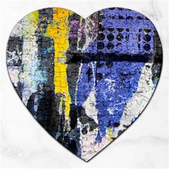 Urban Grunge Jigsaw Puzzle (heart) by ArtistRoseanneJones