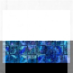 Blue Squares Tiles Jigsaw Puzzle (rectangle) by KirstenStar