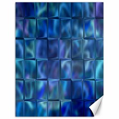 Blue Squares Tiles Canvas 12  X 16  (unframed) by KirstenStar