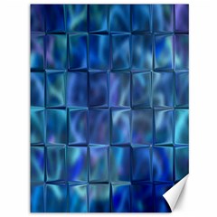 Blue Squares Tiles Canvas 36  x 48  (Unframed)