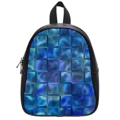 Blue Squares Tiles School Bag (Small)