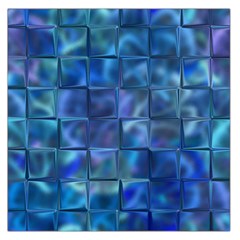 Blue Squares Tiles Large Satin Scarf (Square)