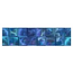 Blue Squares Tiles Satin Scarf (Oblong) Front