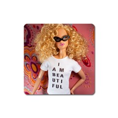 I Am Beautiful - Kinzie Magnet (square) by tiffanygholar