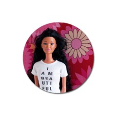 I Am Beautiful - Miko Magnet 3  (round) by tiffanygholar