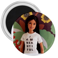 I Am Beautiful - Lupita 3  Button Magnet by tiffanygholar