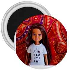 I Am Beautiful - Janet 3  Button Magnet