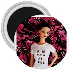 I Am Beautiful - Isabela 3  Button Magnet by tiffanygholar