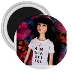 I Am Beautiful - Thuy 3  Button Magnet by tiffanygholar