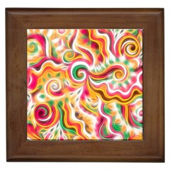 Sunshine Swirls Framed Ceramic Tile by KirstenStar