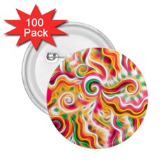 Sunshine Swirls 2 25  Button (100 Pack) by KirstenStar