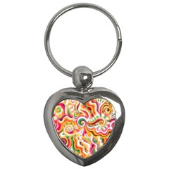 Sunshine Swirls Key Chain (heart) by KirstenStar