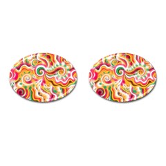 Sunshine Swirls Cufflinks (oval) by KirstenStar