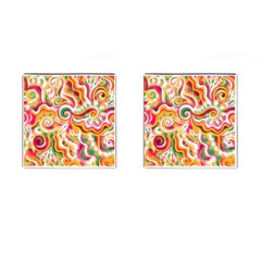 Sunshine Swirls Cufflinks (square) by KirstenStar