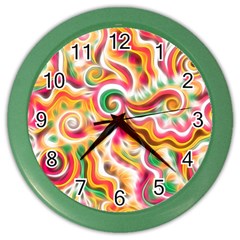 Sunshine Swirls Wall Clock (color) by KirstenStar