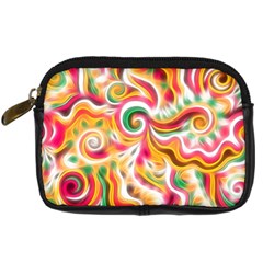 Sunshine Swirls Digital Camera Leather Case by KirstenStar