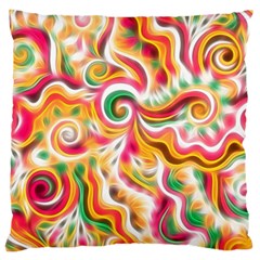 Sunshine Swirls Large Cushion Case (single Sided)  by KirstenStar