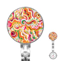 Sunshine Swirls Stainless Steel Nurses Watch by KirstenStar