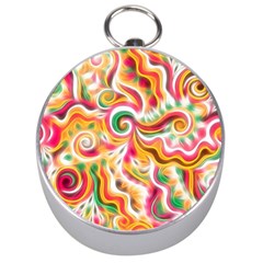 Sunshine Swirls Silver Compass by KirstenStar