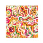 Sunshine Swirls Small Satin Scarf (Square) Front