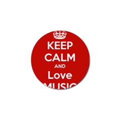 Keep Calm And Love Music 5739 Golf Ball Marker