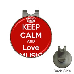 Keep Calm And Love Music 5739 Hat Clip With Golf Ball Marker