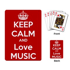 Keep Calm And Love Music 5739 Playing Cards Single Design by SuperFunHappyTime