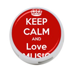 Keep Calm And Love Music 5739 4-Port USB Hub (One Side)