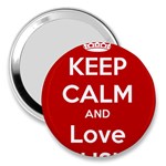 Keep Calm And Love Music 5739 3  Handbag Mirror Front