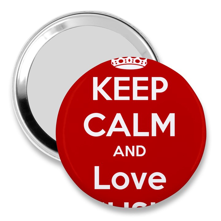 Keep Calm And Love Music 5739 3  Handbag Mirror