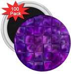 Purple Squares 3  Button Magnet (100 pack) Front