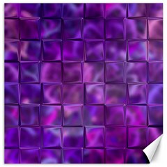 Purple Squares Canvas 16  x 16  (Unframed)