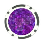 Purple Squares Poker Chip Back