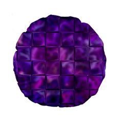 Purple Squares Standard 15  Premium Round Cushion 