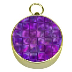 Purple Squares Gold Compass