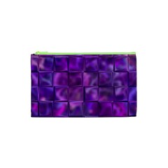 Purple Squares Cosmetic Bag (XS)