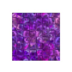 Purple Squares Satin Bandana Scarf