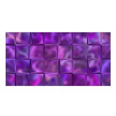 Purple Squares Satin Shawl