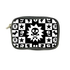 Goth Punk Skull Checkers Coin Purse by ArtistRoseanneJones