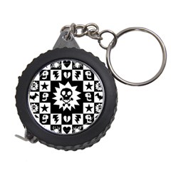 Goth Punk Skull Checkers Measuring Tape by ArtistRoseanneJones